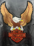 Vintage Harley-Davidson Black Leather Biker Jacket Mens
