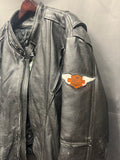 Vintage Harley-Davidson Black Leather Biker Jacket Mens
