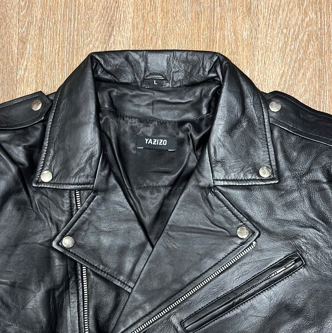 men's black Lambskin leather motorcyle jacket