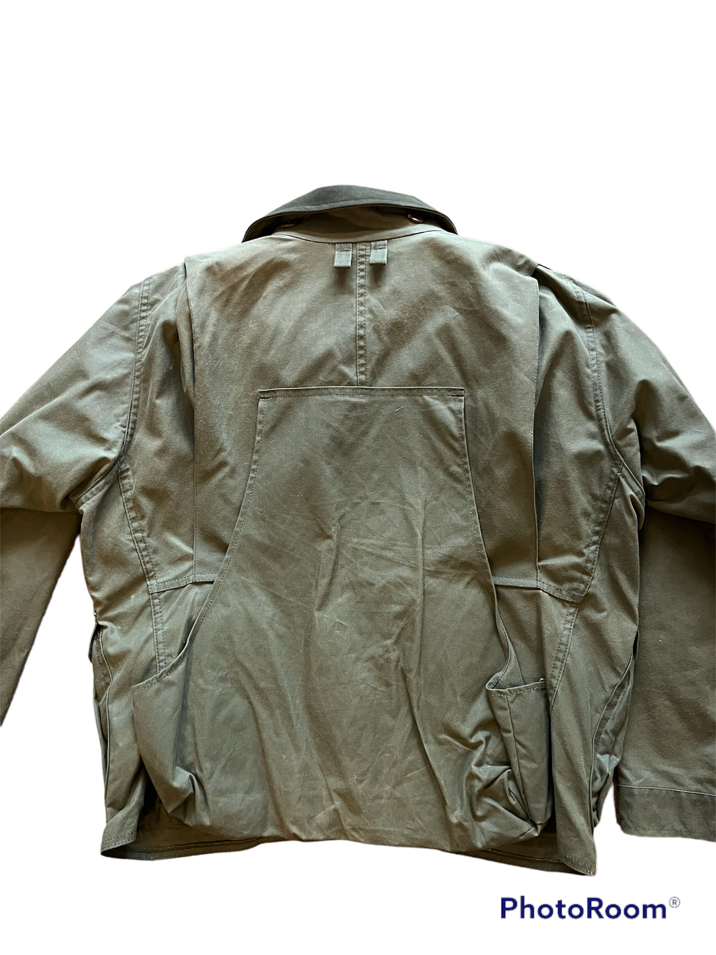 Filson TIN CLOTH vintage olive green men's hunting coat, LG