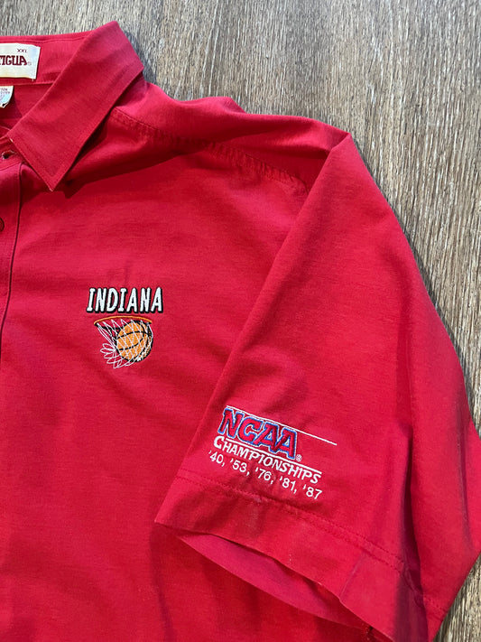 Antigua vintage Indiana Hoosiers 1987 Champs red polo shirt, XXL