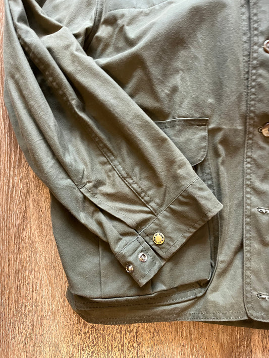 Filson TIN CLOTH vintage olive green men's hunting coat, LG