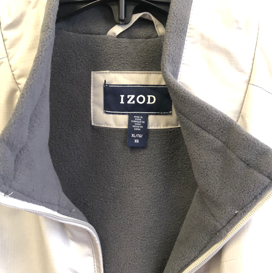 Beige Izod New with Tags Fleece Lined Vest, XL